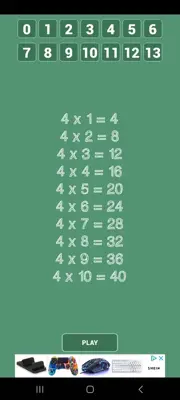 Multiplication tables games android App screenshot 10