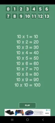 Multiplication tables games android App screenshot 6